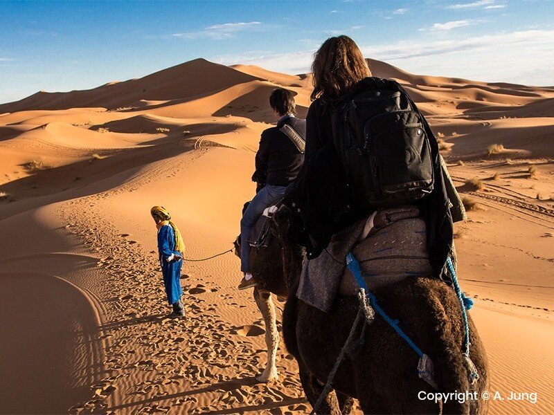 Girls traveler in Morocco